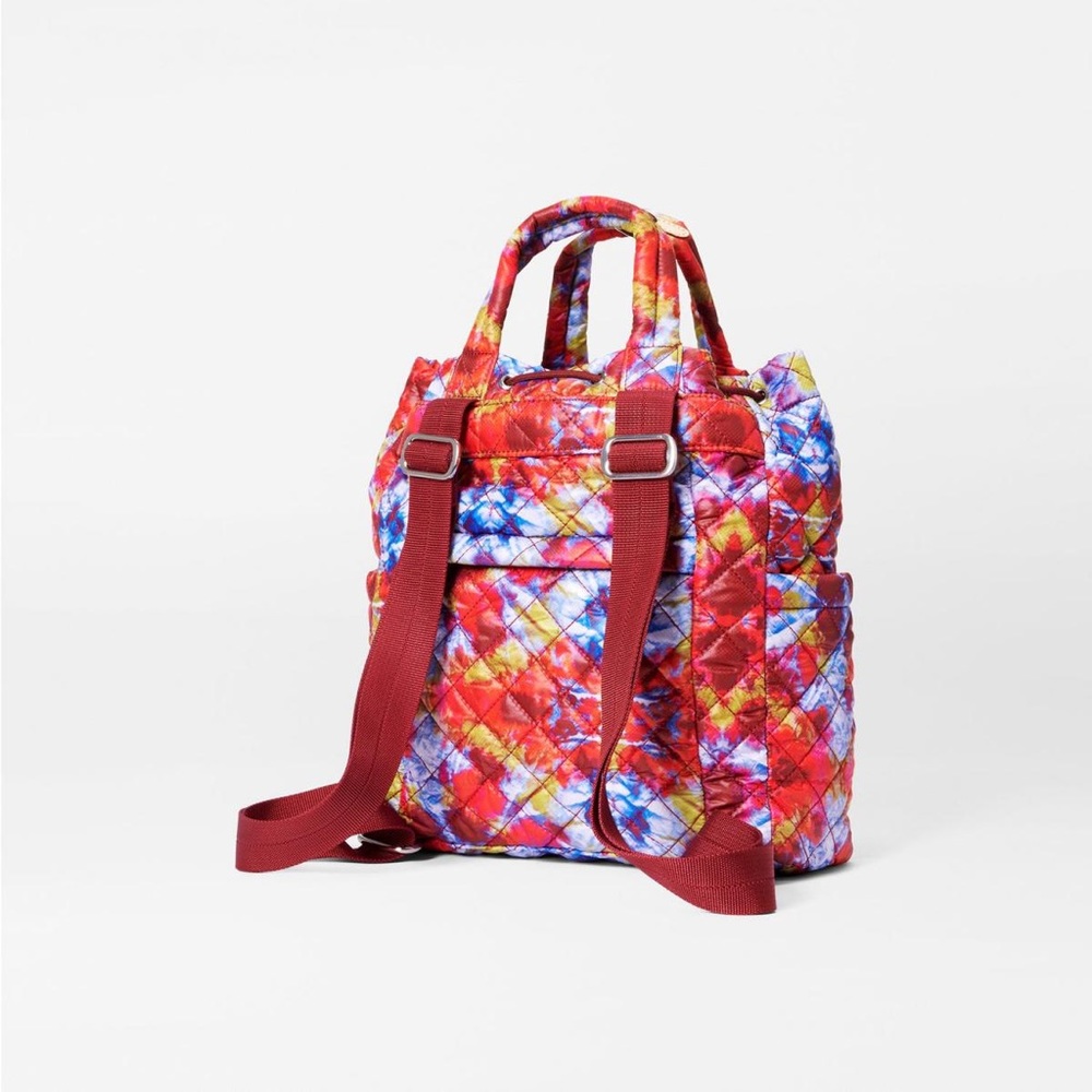 MZ Wallace Red and Blue Quilted Backpack - Picture 6 of 12